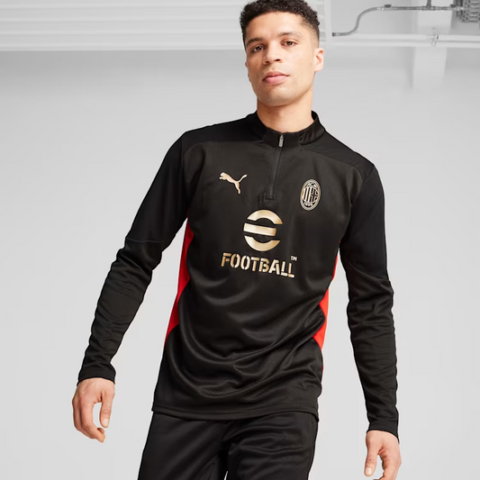 Haut d'entraînement à 1/4 zip AC Milan Homme