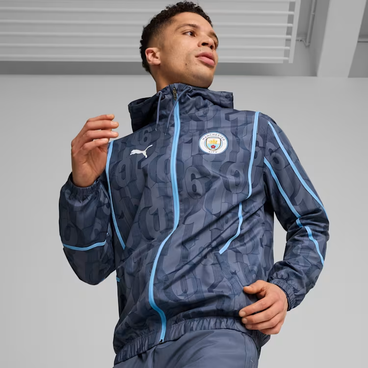 Veste d’avant match tissée Manchester City Homme