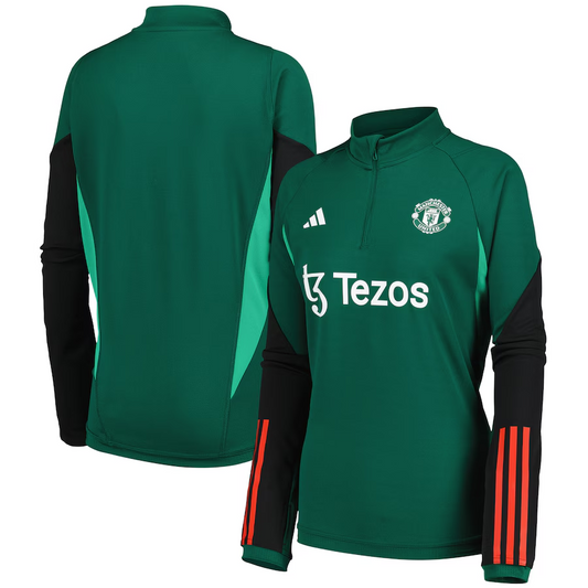 Haut d'entraînement Manchester United Vert Enfant