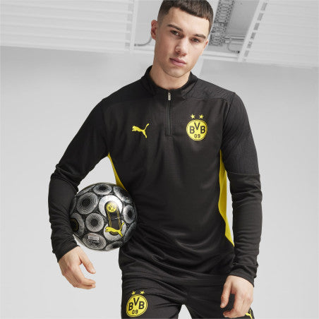 Sweat zippé Dortmund noir jaune 2024/25